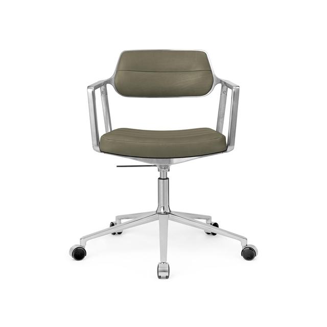 Vipp 453 Swivel  Drejestol Med Hjul Aluminium Bosco Green