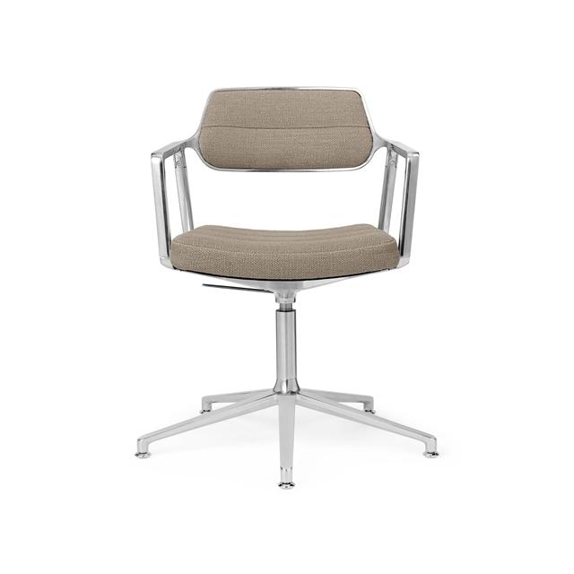 Vipp 453 Swivel  Drejestol Med Gulvglidere Aluminium Dark Sand