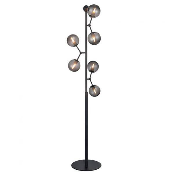 Halo Design Atom Gulvlampe Smoke Sort