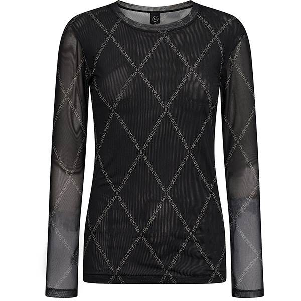 Hype The Detail Mesh Blouse   Print Black