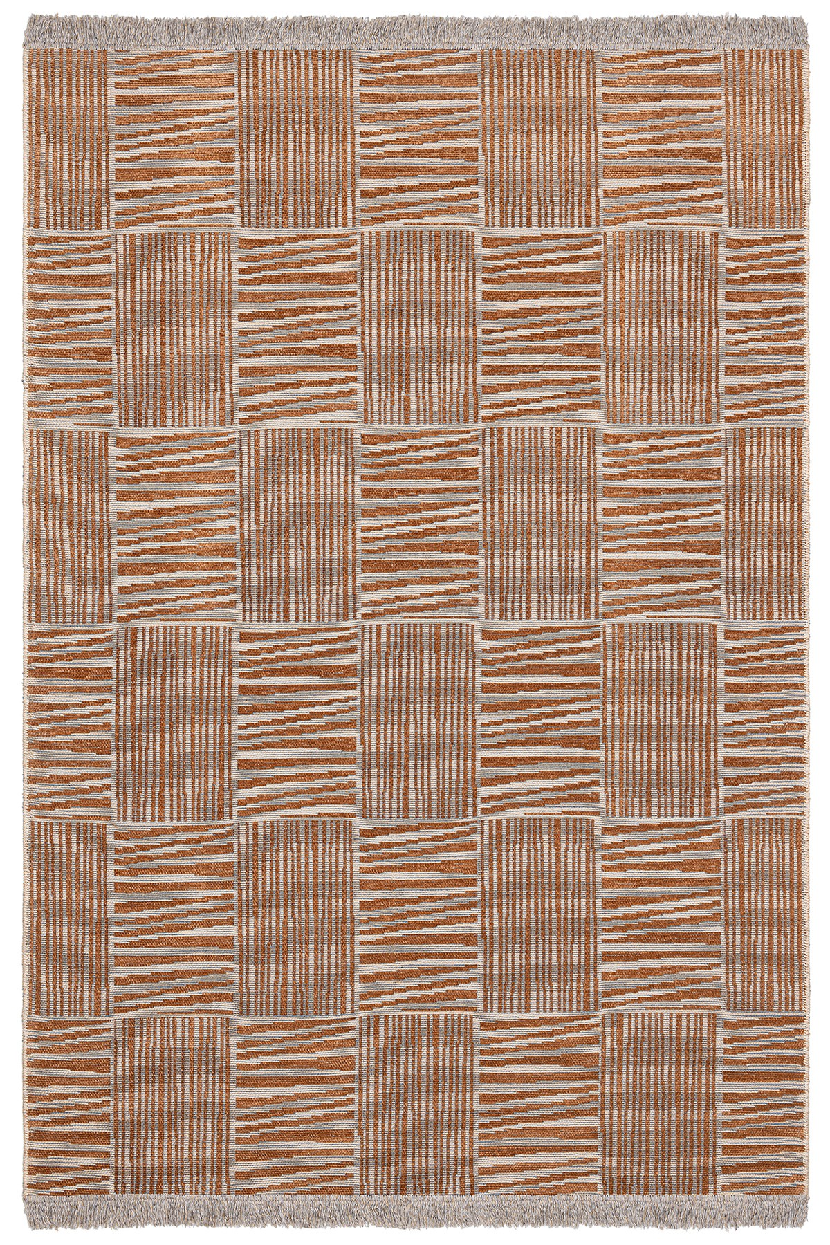 Teppi 23043a Gulvtæppe    Mønster  Rektangulær Orange Jute   Chenille  160x230