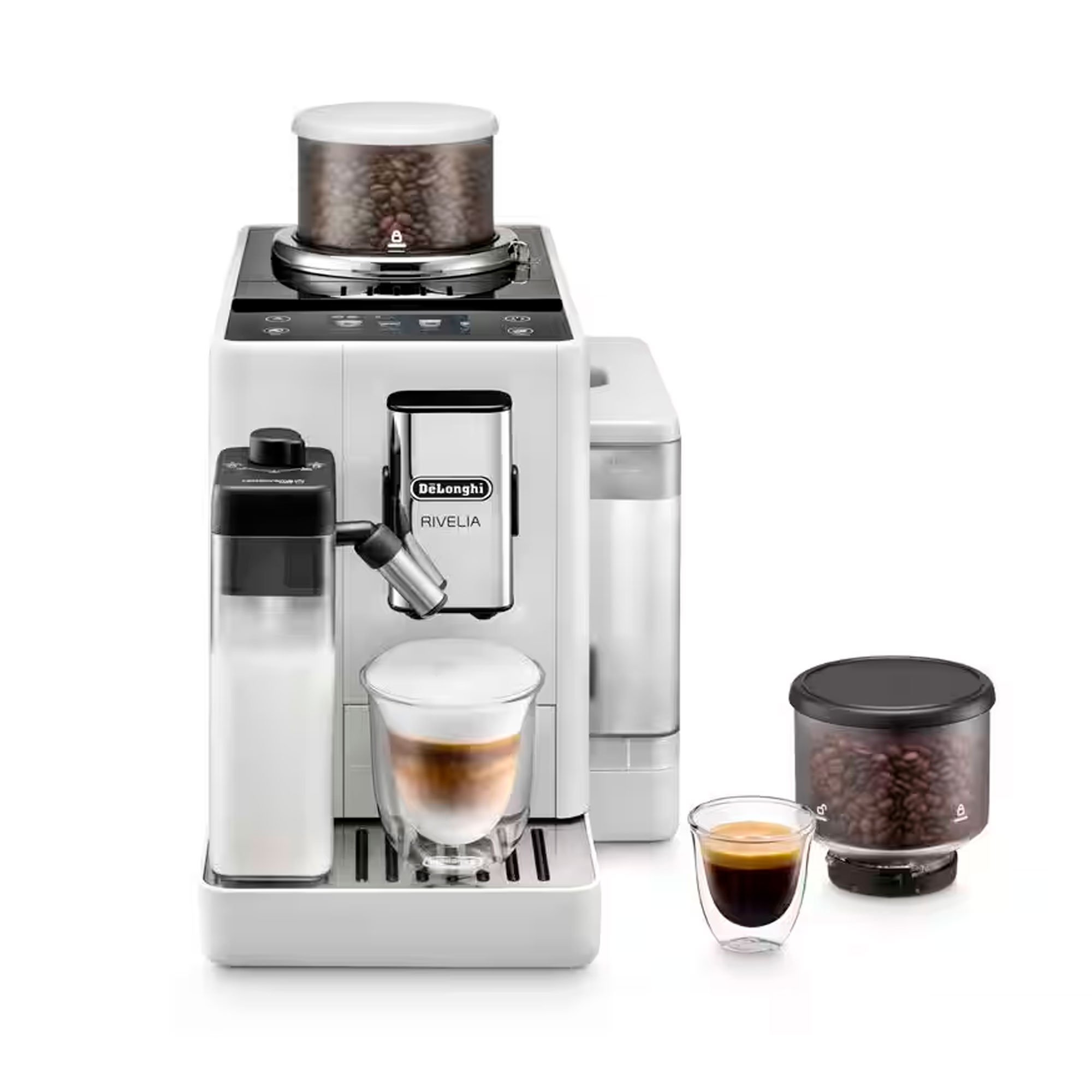 Delonghi Rivelia Exam440 55   Fuldautomatisk Kaffemaskine  Hvid