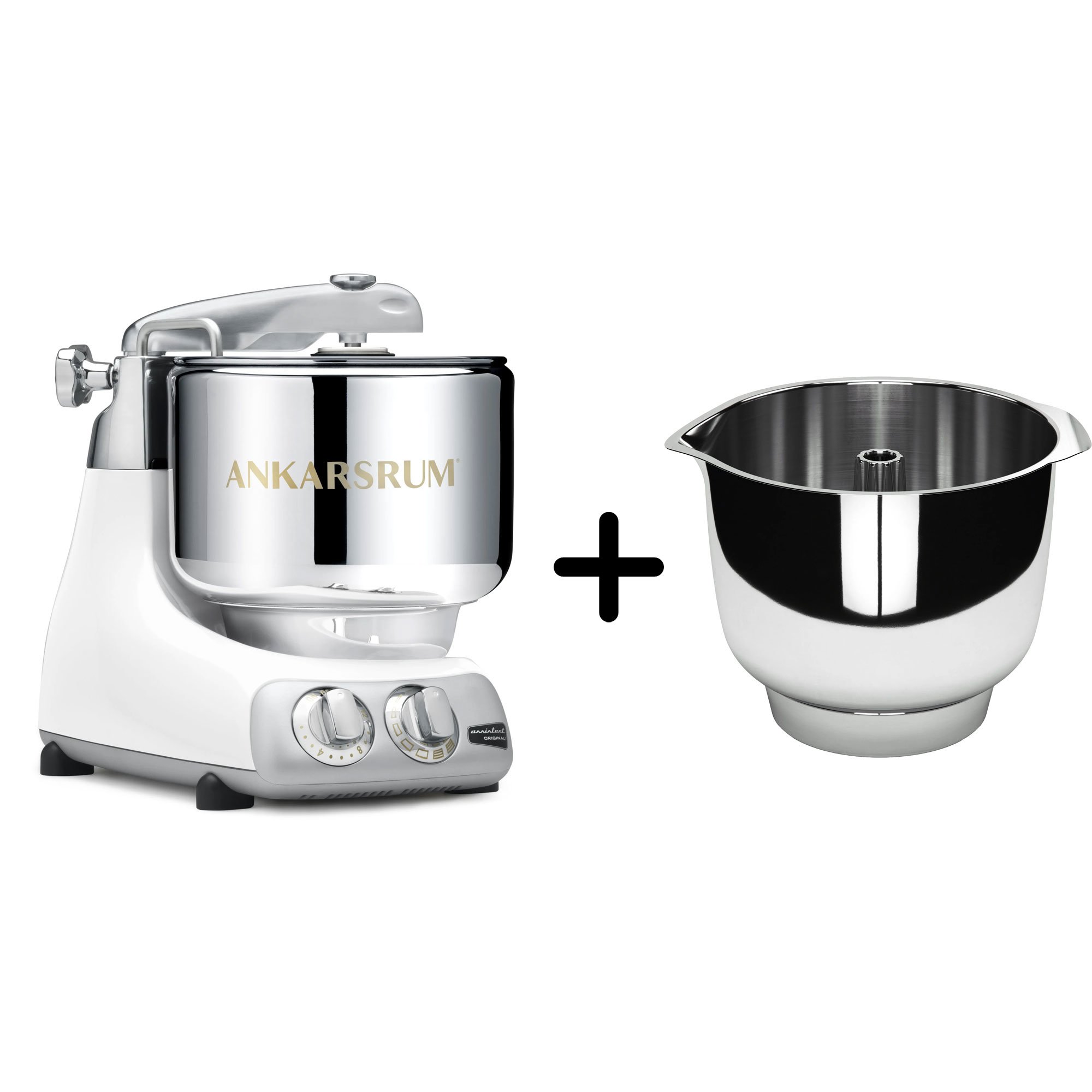 Akm 6230 Køkkenmaskine   Assistent Original Piskeskål  Mineral White