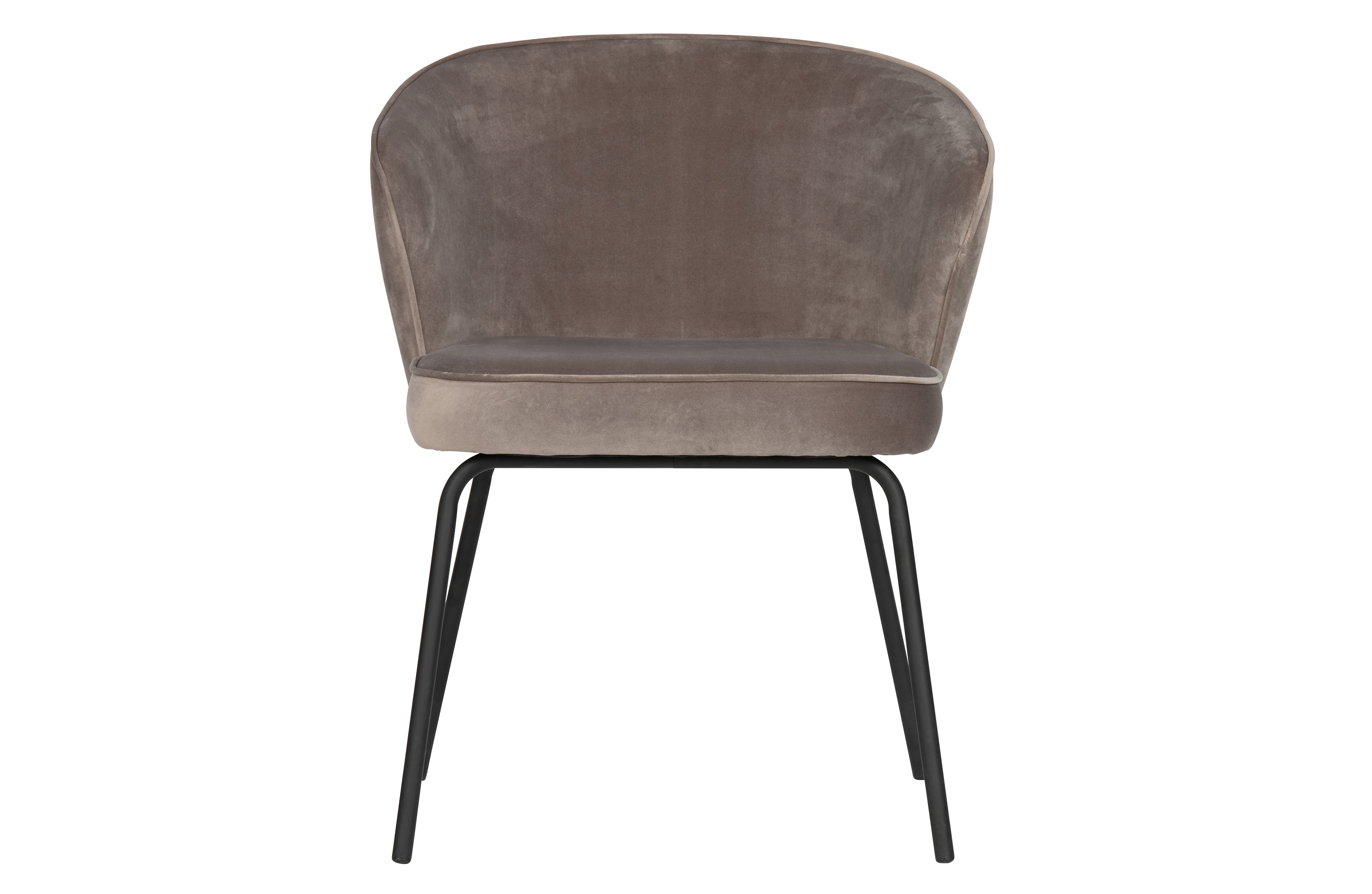 Bepurehome Admit Spisebordsstol Khaki Fløjl Polyester   Sort Metal