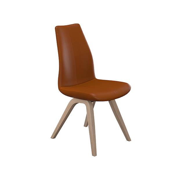 Brunstad Aroma Spisebordsstol Cognac Læder   Ubehandlet