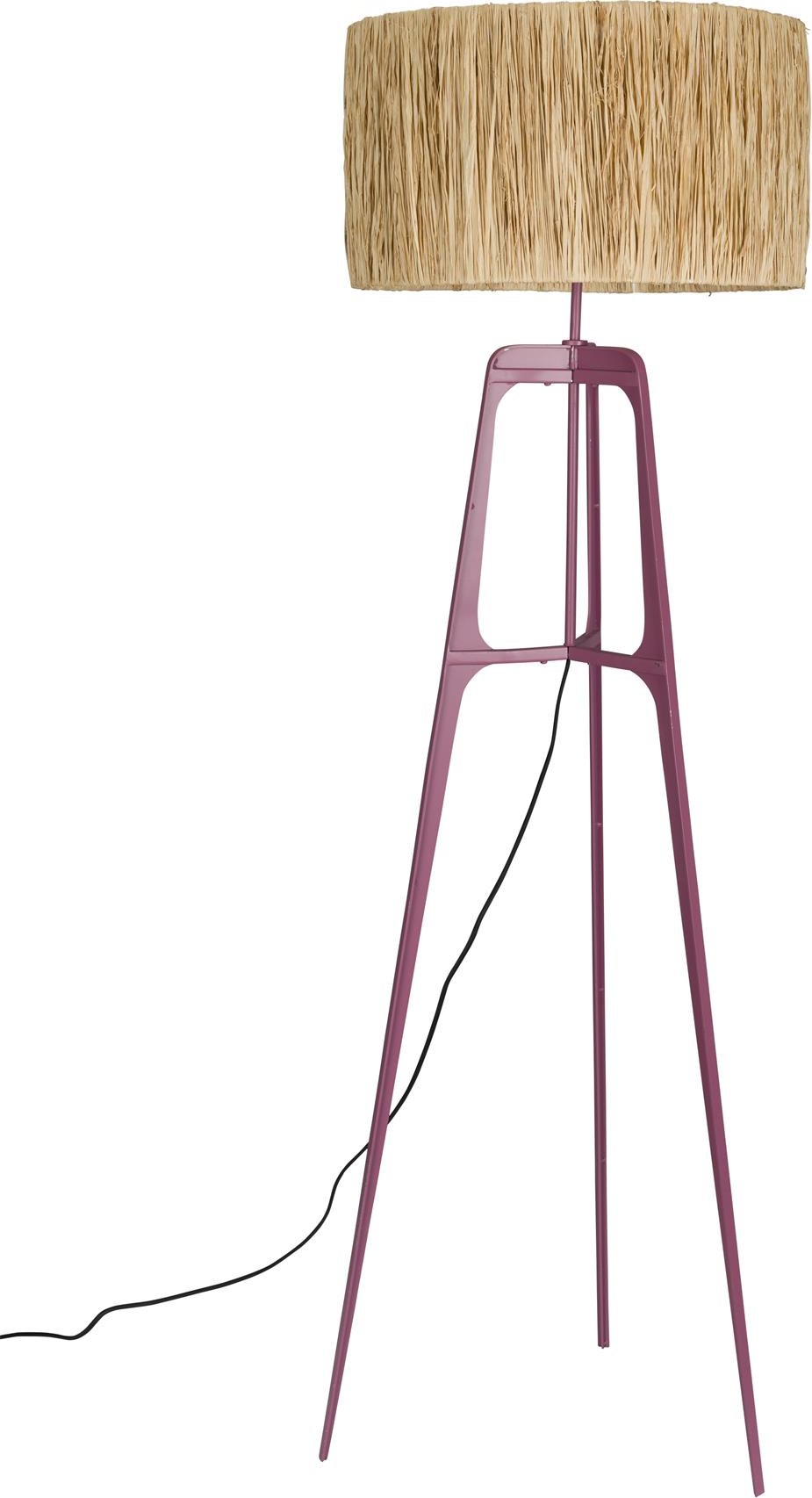 Afra  Gulvlampe  Lilla  Raffia   : 48    : 157