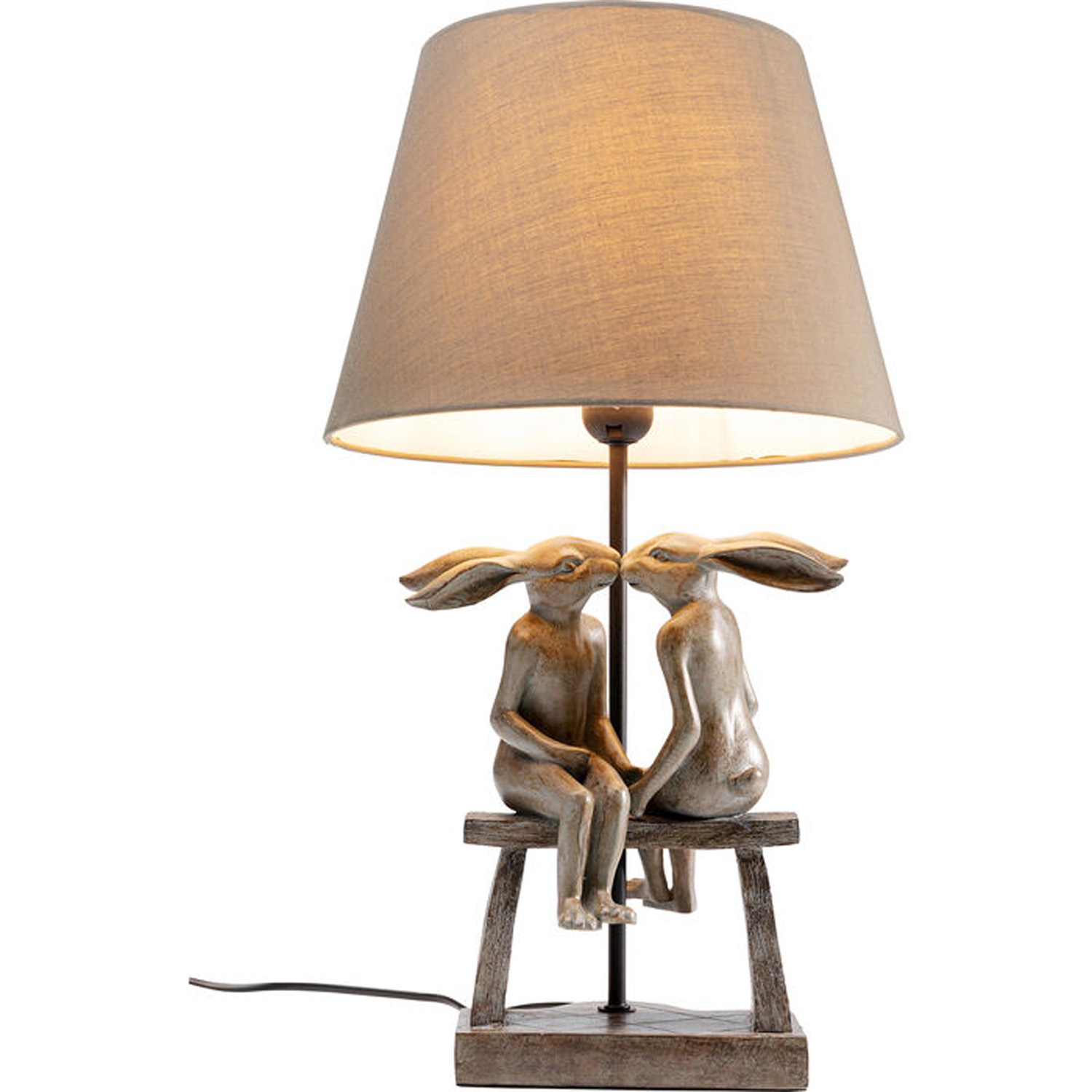Kare Design Animal Bunny Love Bordlampe Polyresin  Pvc   Stål