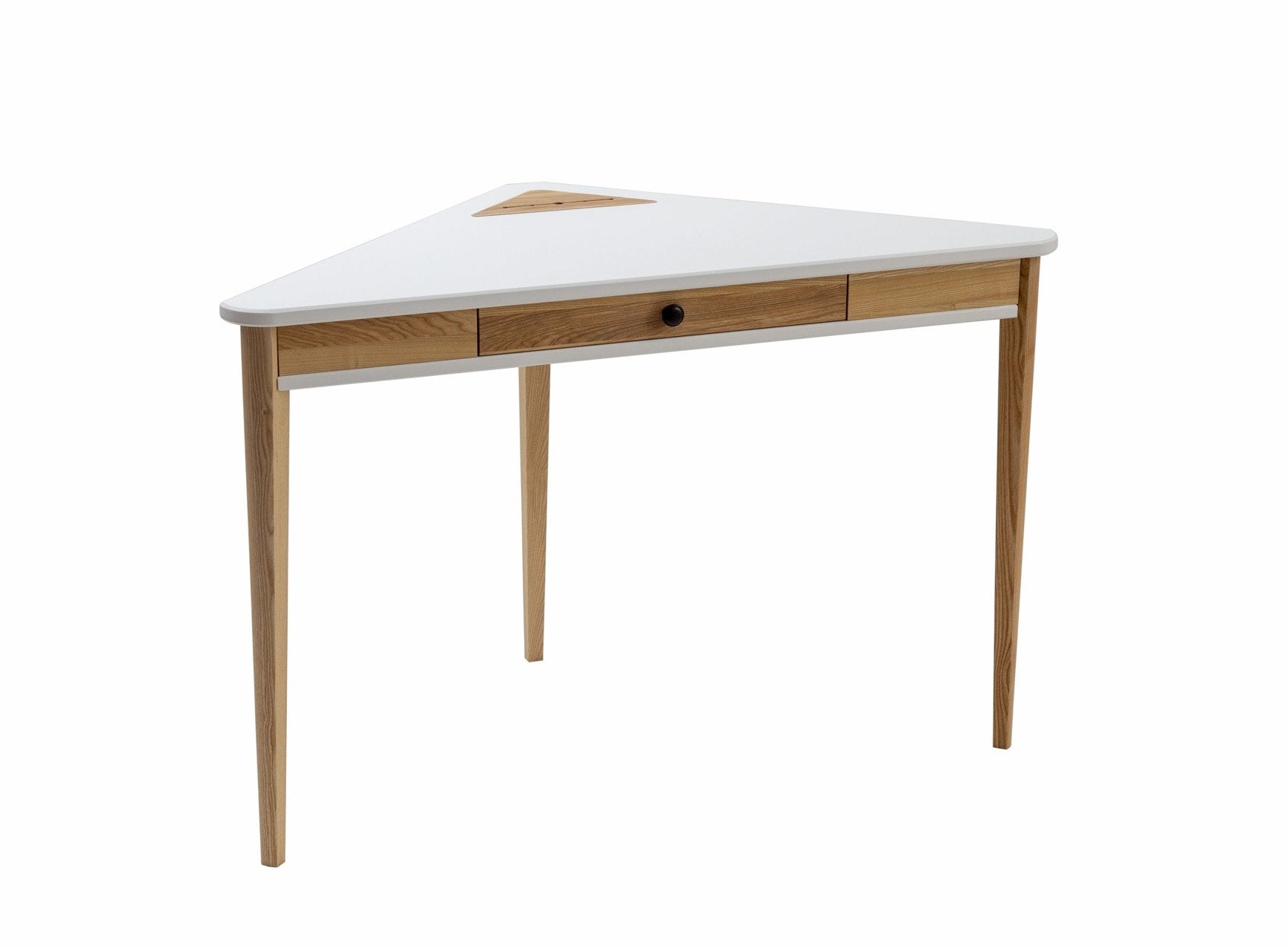 Ashme Hjørneskrivebord 114x85x85cm Hvid