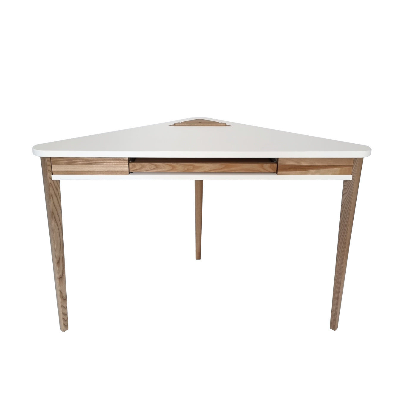 Ashme Hjørneskrivebord 114x85x85cm Hvid