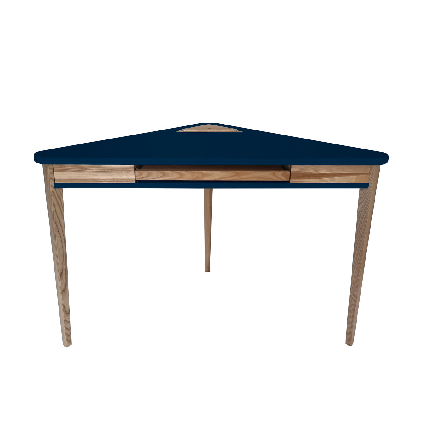 Ashme Hjørneskrivebord 114x85x85cm Marineblå