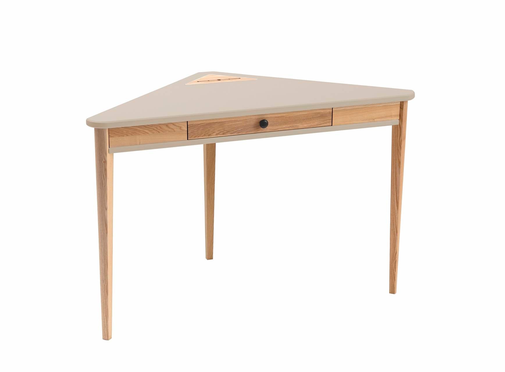Ashme Hjørneskrivebord 114x85x85cm Brun Beige
