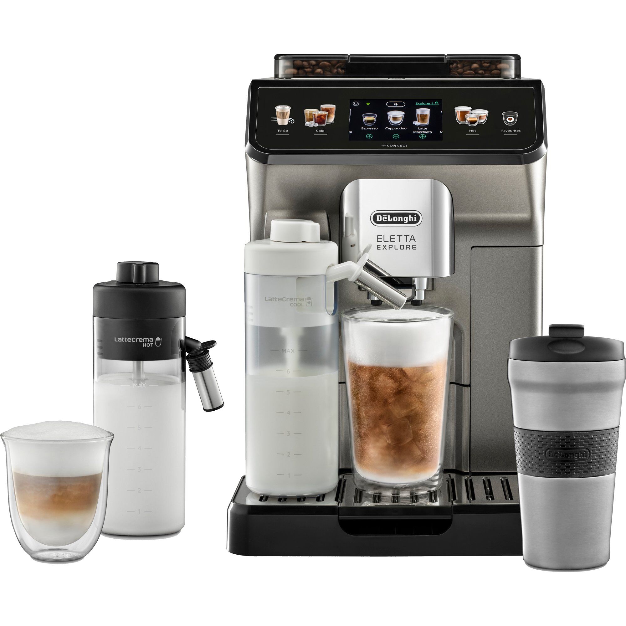 Eletta Explore Ecam450 86   Espressomaskine  Titanium