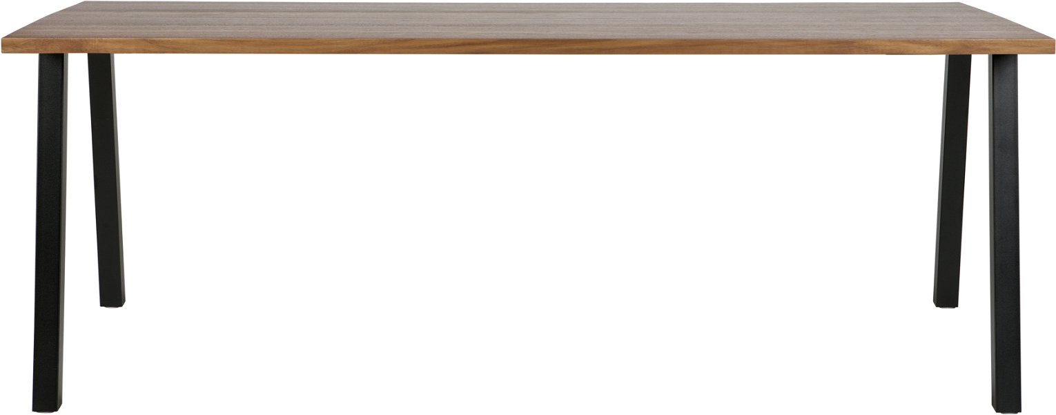 Plankebord Woood Exclusive James 200x90   Fineret Valnød   Matte Sorte Tablo-  Ben