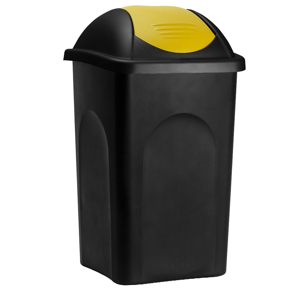 Affaldsspand Sort Gul Plast 60l