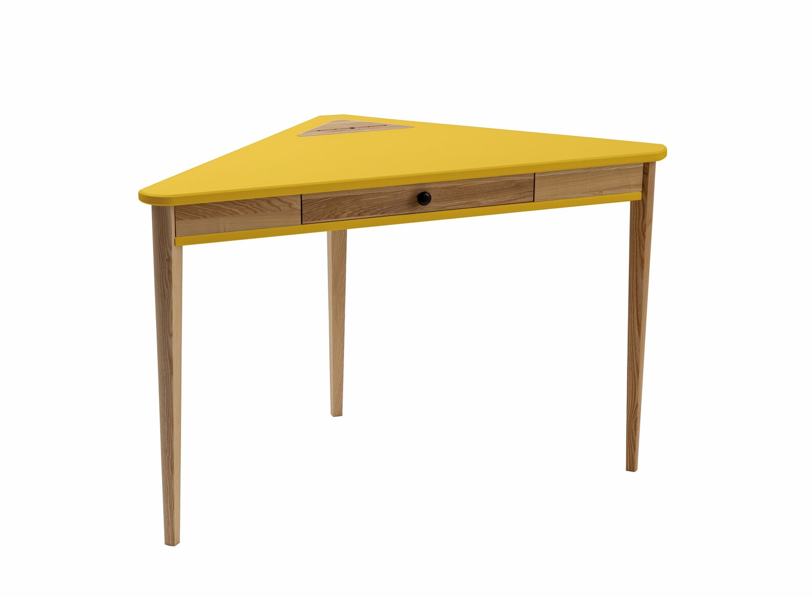 Ashme Hjørneskrivebord 114x85x85cm Gul
