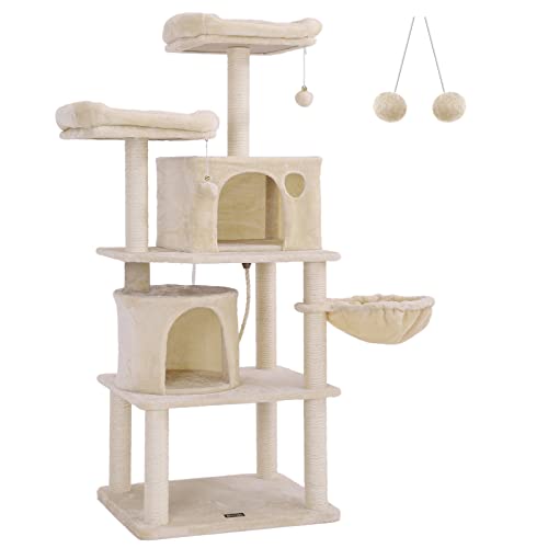 Feandrea Kradsetræ    Niveauer    Platforme    Huler    Pomponer    Kurv Beige Plys