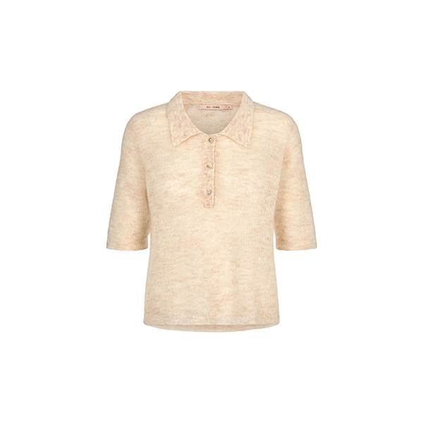 Rue   Femme Acacia Polo Off White Melange